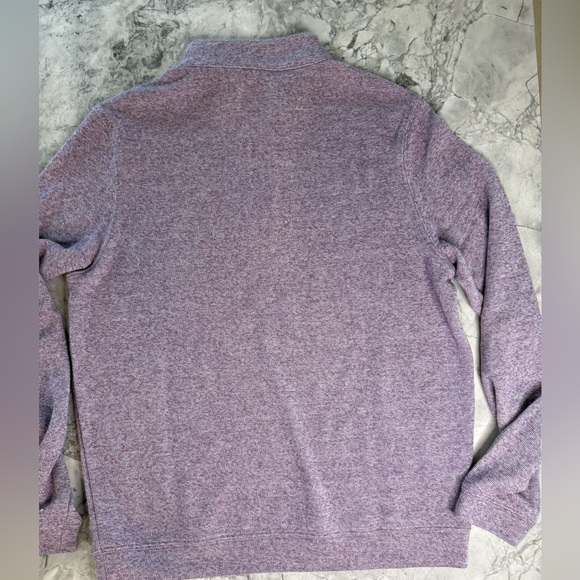 Scott Barber Men’s Heathered Purple Half-Zip Soft knit Pullover Sz M - Picture 3 of 3